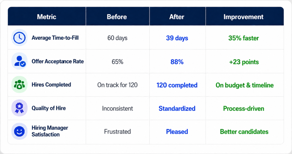 HR performance comparison