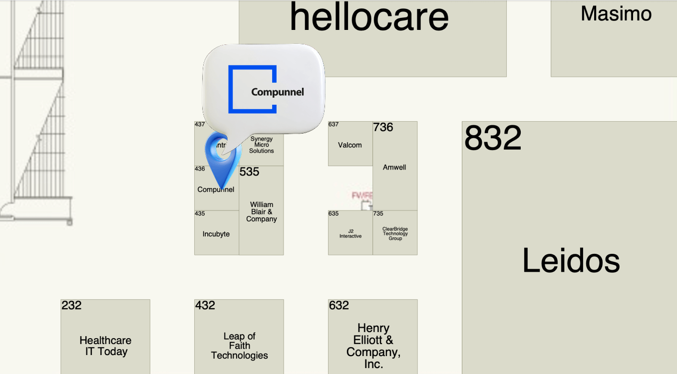 HIMSS25-Compunnel booth location map