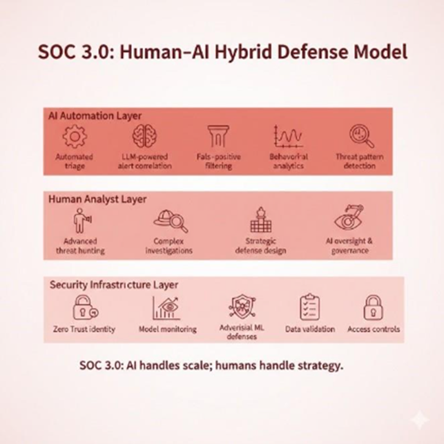 SOC 3.0: Human-AI Hybrid Defense Model